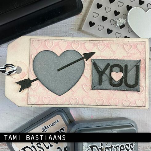 Sizzix Tim Holtz stanssi ja 2D kohokuviointikansio – VAULT SIDE-ORDER LOVE NOTES (2)