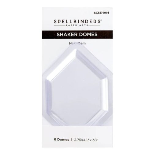 Spellbinders shaker muovikupu (6 kpl) – SHAKER DOMES HEXI-GEM