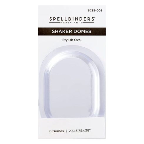 Spellbinders shaker muovikupu (6 kpl) – SHAKER DOMES STYLISH OVAL