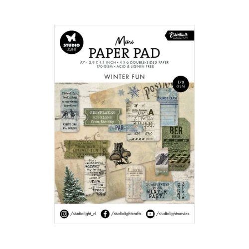 Studio Light Mini Paper Pad – Winter Fun paperilehtiö A7